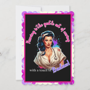 Carte De Remerciements Pinup_ Infirmière Badass