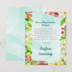Carte De Remerciements Pique-nique dans le jardin Graines d'amour Remerci