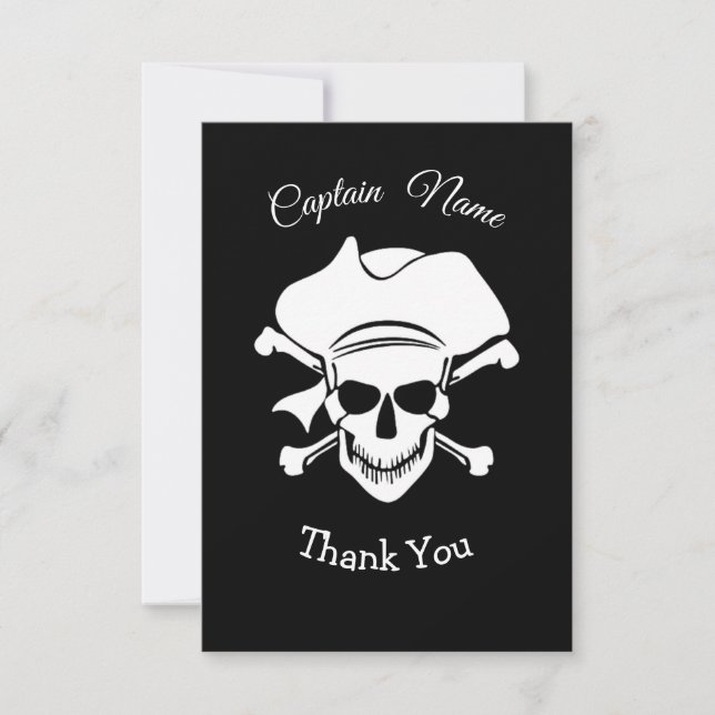 Carte De Remerciements Pirate (Devant)