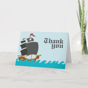 Carte De Remerciements Pirate Ship