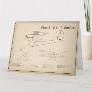 Carte De Remerciements Pitts S-1C - Plan directeur de l'avion SD