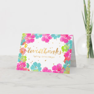 Carte De Remerciements PixDezines Aloha Hibiscus Leis/Merci