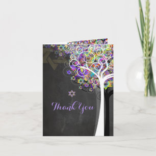 Carte De Remerciements PixDezines arbre de vie/merci/DIYbackground