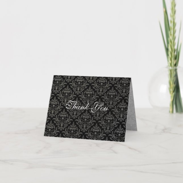 Carte De Remerciements PixDezines Céline Damask|couleurs DIY (Devant)