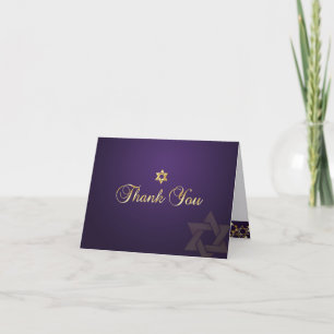 Carte De Remerciements PixDezines classique mitzvah merci/DIYcolor!