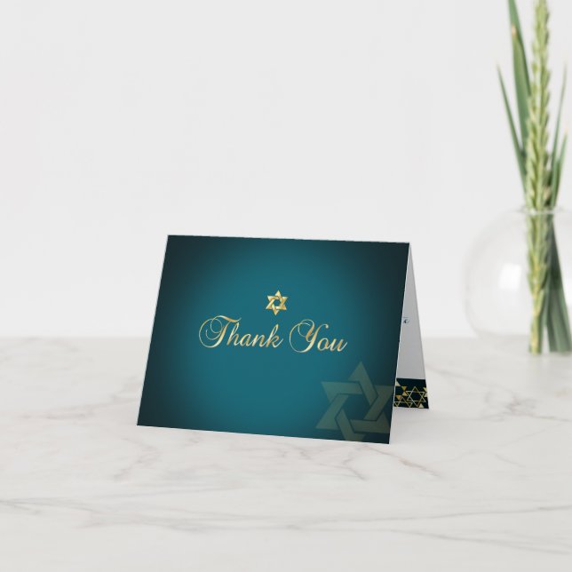 Carte De Remerciements PixDezines classique mitzvah merci/do-it-yourself  (Devant)
