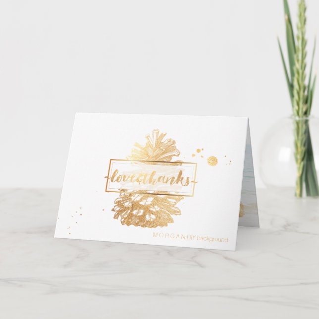 Carte De Remerciements PixDezines DO-IT-YOURSELF teintes/faux pinecones o (Devant)