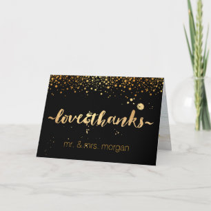 Carte De Remerciements PixDezines éblouissantes/fantaisies d'or/merci