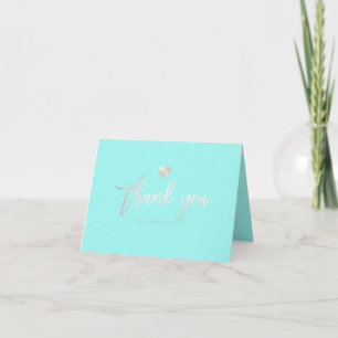 Carte De Remerciements PixDezines Faux Coeur d'argent/Merci/DO-IT-YOURSEL