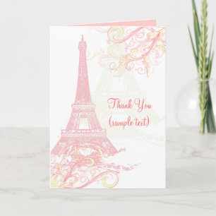 Carte De Remerciements PixDezines la tour eiffel/paris