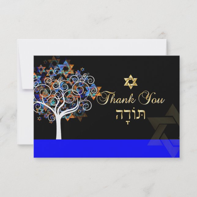 Carte De Remerciements PixDezines merci, arbre de vie (Devant)