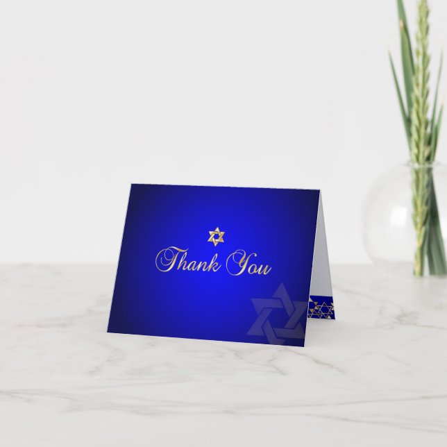 Carte De Remerciements PixDezines mitzvah classique merci/DIYcolor! (Devant)