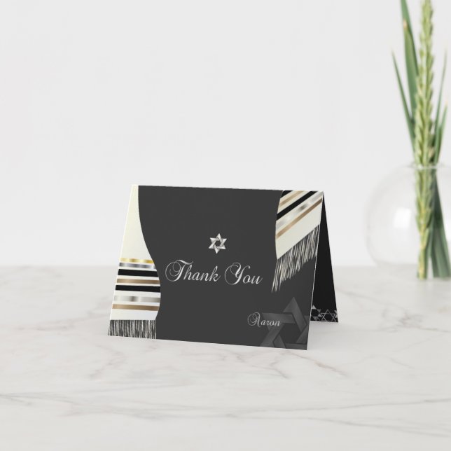 Carte De Remerciements PixDezines tallit mitzvah (Devant)
