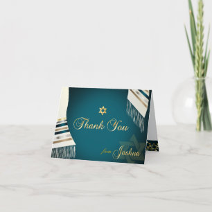 Carte De Remerciements PixDezines Tallit Mitzvah Merci/DO-IT-YOURSELF cou