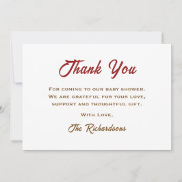Carte De Remerciements Pizza de Baby shower de tranche neutre pour hommes
