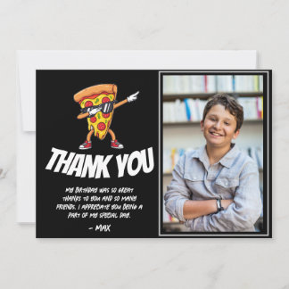 Carte De Remerciements Pizza Party Birthday | Fun Pizza Slice Kids Party 