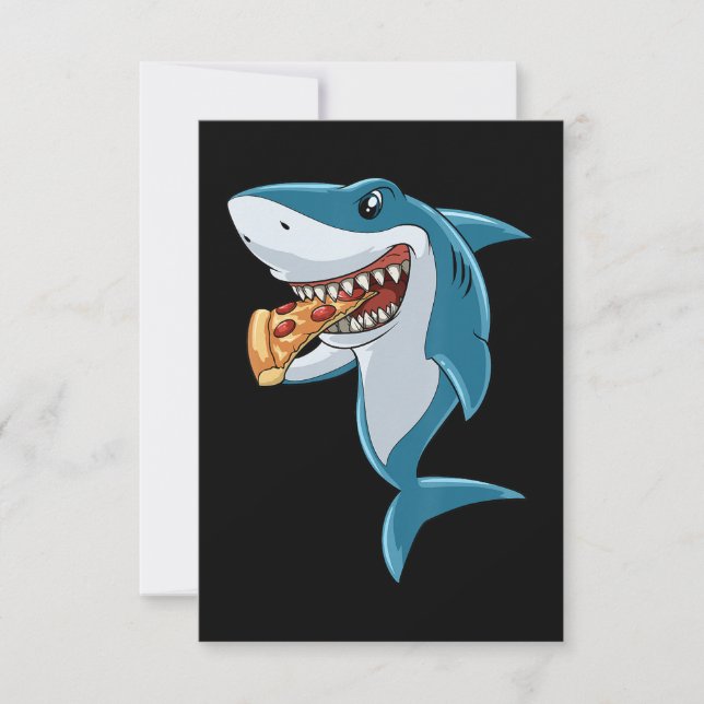 Carte De Remerciements Pizzas de requins amateurs de pizzas (Devant)
