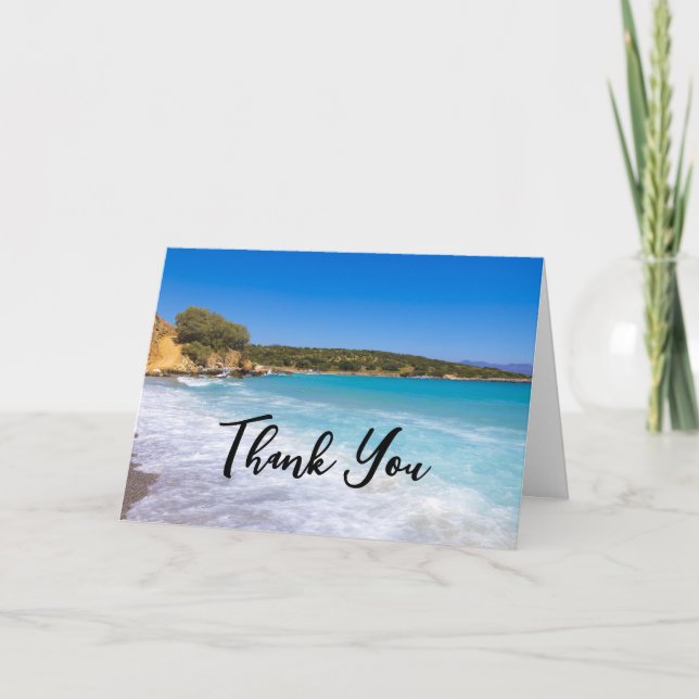Carte De Remerciements Plage exotique Île tropicale Paradis (Devant)