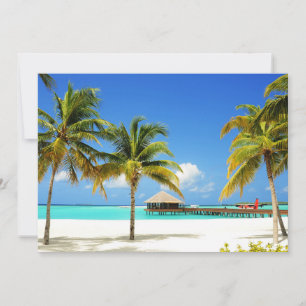 Carte De Remerciements Plages tropicales   Île et lagon, Maldives
