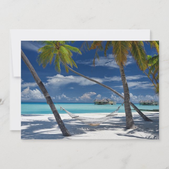 Carte De Remerciements Plages tropicales | Sandy Beach, Maldives (Devant)
