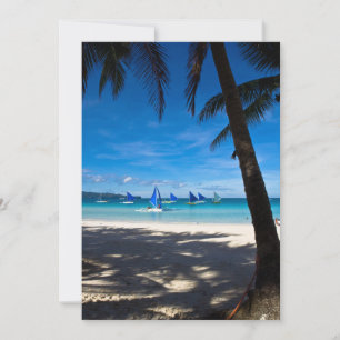 Carte De Remerciements Plages tropicales   White Beach Boracay Philippine