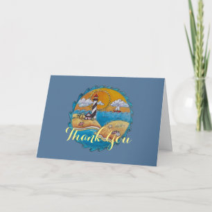 Carte De Remerciements Plaisir estival de la plage rivage ensoleillé côti