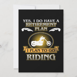 Carte De Remerciements Plan de retraite en moto motard amateur de moto