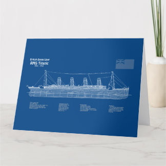 Carte De Remerciements Plan directeur du navire Titanic RMS ABD