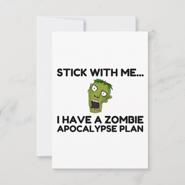 Carte De Remerciements Plan Zombie Apocalypse (Devant)