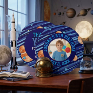 Carte De Remerciements Planètes de l'espace extérieur photo personnalisée