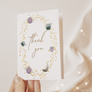 Carte De Remerciements Planètes spatiales - Filles 1er anniversaire