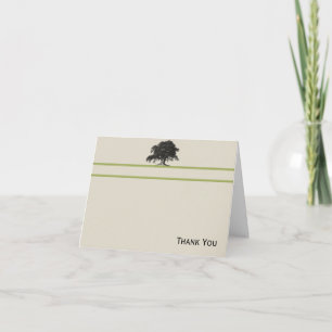 Carte De Remerciements Plantation de chêne en vert