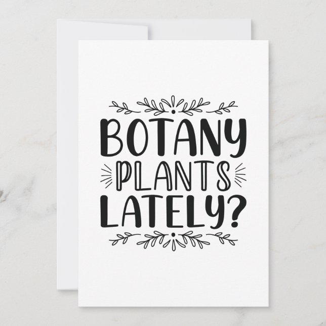 Carte De Remerciements Plantes botaniques récemment (Devant)