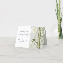 Carte De Remerciements Plantes en bambou et grue