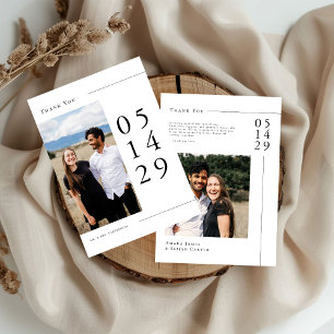 Carte de remerciements plat