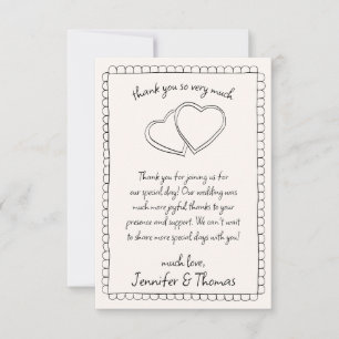 Carte de remerciements plat