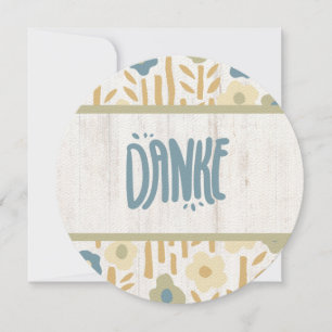 Carte de remerciements plat "Danke" sucré