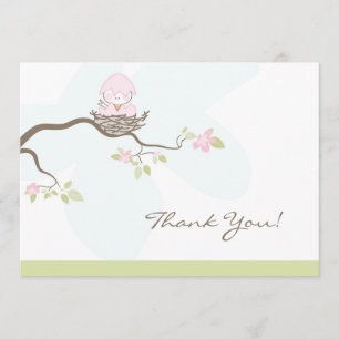 Carte de remerciements plat de baby shower -