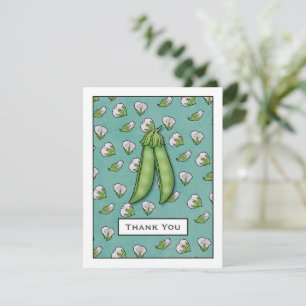 Carte de remerciements plat de Baby shower de pois