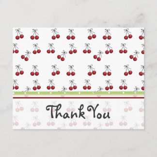 Carte de remerciements plat de cerise