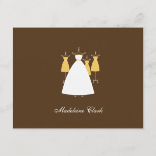 Carte de remerciements plat des Gowns modernes - m