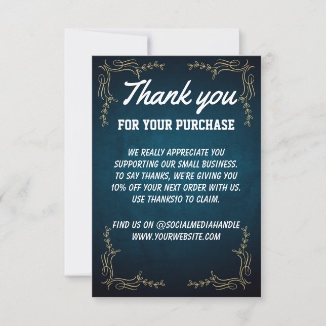 Carte de remerciements plat du Merci d'entreprise  (Devant)