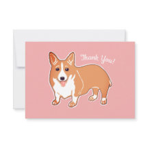 Carte de remerciements plat fait sur commande rose