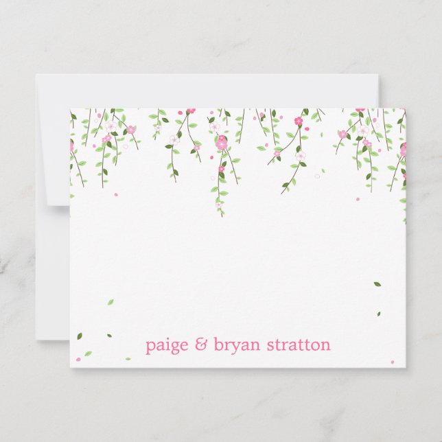 Carte de remerciements plat Garden Blooms (Devant)