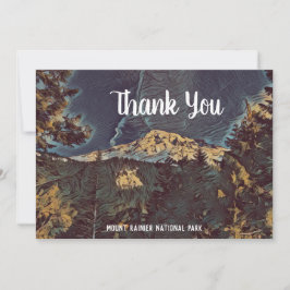 Carte de remerciements plat personnalisé Mount Rai
