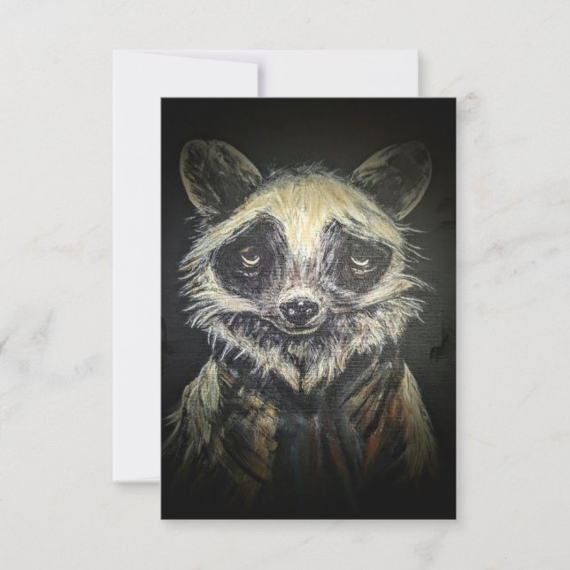 Carte de remerciements plat Raccoon (Devant)