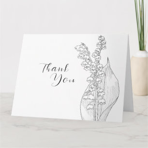 Carte de remerciements plate pour une douche à la 