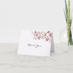 Carte de remerciements plié en fleurs japonaises