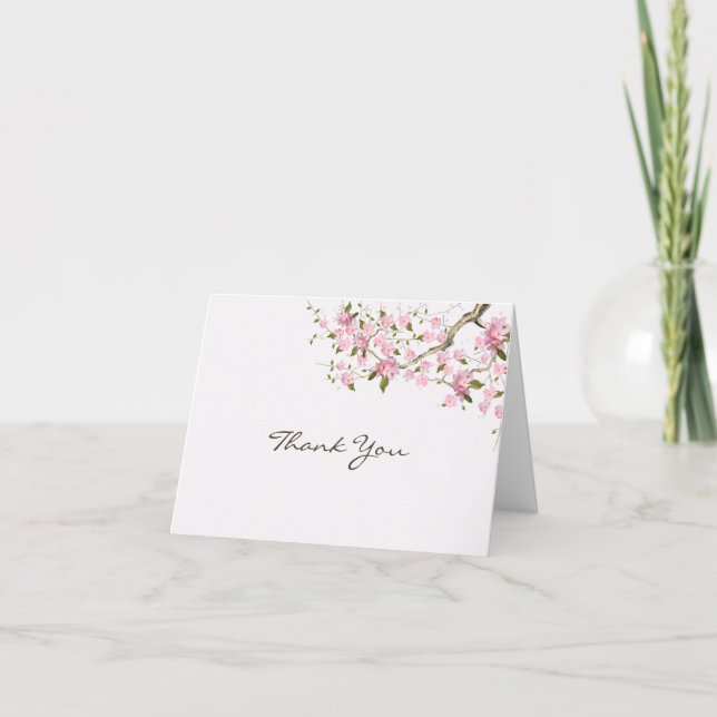 Carte de remerciements plié en fleurs japonaises (Devant)