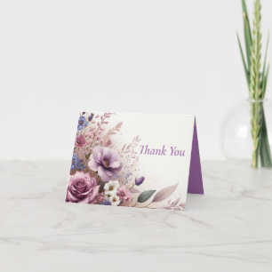 Carte de remerciements plié floral
